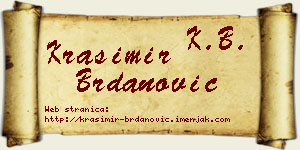 Krasimir Brdanović vizit kartica